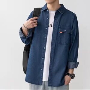 ASOS Denim Blue Casual Button Down Shirt